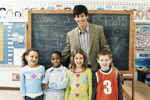 Digital Vision./Digital Vision/Getty Images Elementary school teachers teach kindergarten through fifth or sixth grades, depending on your district.