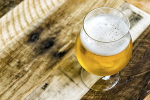 Vaso grande de cerveza.