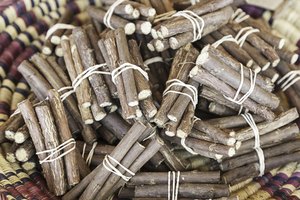 Atados de palitos de regaliz.