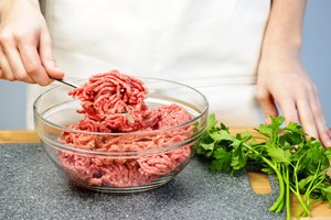 Carne molida sin grasa.