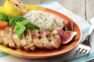 Pollo a la plancha y arroz.