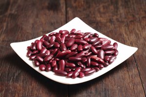 Plato lleno de frijoles