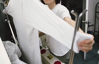 pressing shirts at dry cleaners