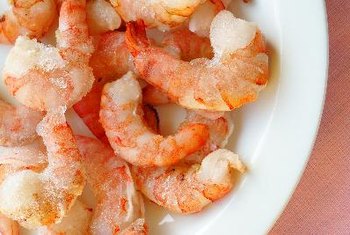 three adults quantity shrimp of for