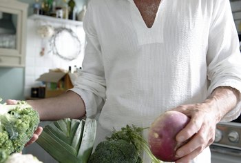 Andrew Hobbs/Photodisc/Getty Images Aim for nine servings of fruits and vegetables a day.