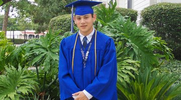 Honors cords are worn around the neck during graduation.