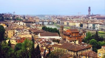 Wide shot of Florence, Italy.