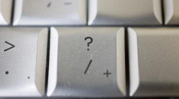Question mark on keyboard