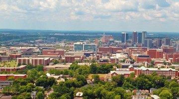 UAB campus and downtown Birmingham