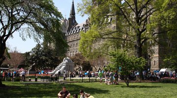 Students celebrate Georgetown Day in late spring with a campus carnival.