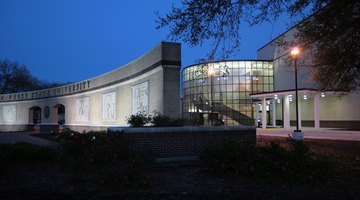The Shearman Fine Arts Center stands behind the McNeese Entrance Plaza.