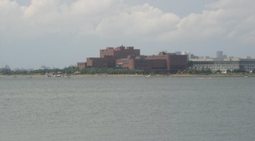 The UMass Boston campus, viewed from Squantum Point Park in Quincy