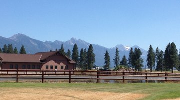 Building at Salish Kootenai College, Pablo, Montana, and Mission Mountains. Photographed July 23, 2013.