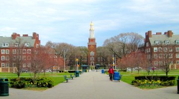 Part of the Brooklyn College campus, from left to right: James Hall, Boylan Hall, Library, Ingersoll Hall, Roosevelt Hall
