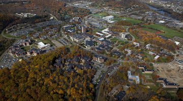 The Binghamton campus and surroundings