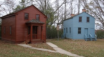 The oldest buildings on campus: Red Chapel and Blue House