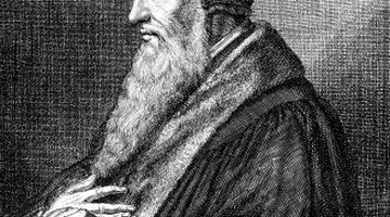 Puritanism was a branch of Calvinism, a radical version of Protestantism founded by John Calvin, depicted here.