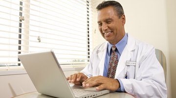 doctor on computer