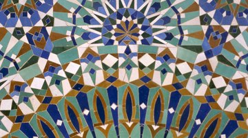 A mosque in Morocco shows the interplay of color and pattern in Islamic design.