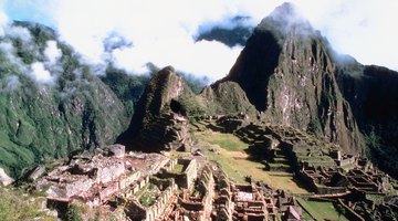 The ruins of Machu Picchu, an Inca archaeological site in the Andes.