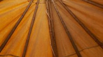 Long, sturdy poles are the framework of the teepee.