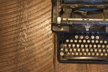 Vintage typewriter on desk. Vintage typewriter on desk.