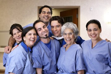 Nursing staff in scrubs Nursing staff in scrubs