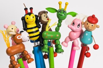 Pencils with toys Pencils with toys