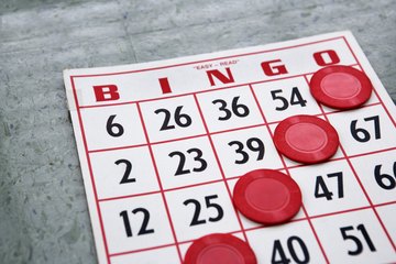 Bingo card. Bingo card.