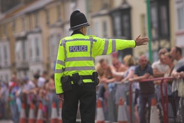 Police controlling traffic Police controlling traffic
