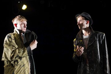 Two stage actors performing. Two stage actors performing.