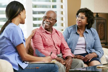 Nurse visiting patient at home Nurse visiting patient at home