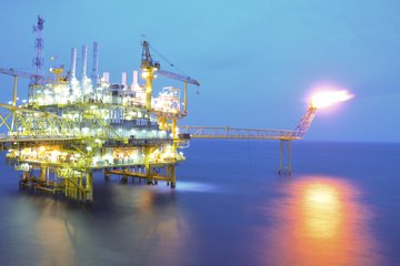 Oil rig at dusk Oil rig at dusk