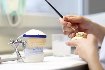 Dental technician at work Dental technician at work