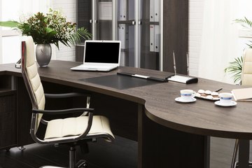 Chair in front of desk Chair in front of desk