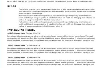 This sample shows all the elements of a successful resume: name, contact information, job objective, list of skills, education summary and employment history. This sample shows all the elements of a successful resume: name, contact information, job objective, list of skills, education summary and employment history.