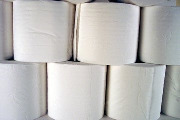 Many rolls of toilet paper. Many rolls of toilet paper.