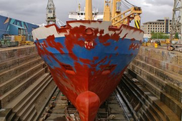 Some marine engineers oversee work carried out on docked ships. Some marine engineers oversee work carried out on docked ships.
