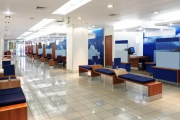 inside of a bank facility inside of a bank facility
