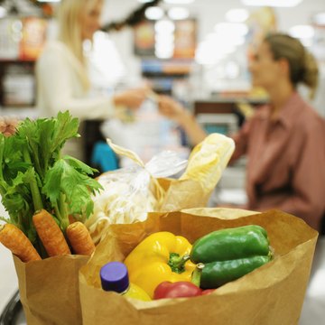 vegetables in a shopping bag