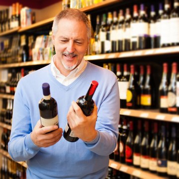 Man choosing wine