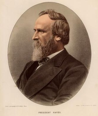 Photos.com/Photos.com/Getty Images Republican President Rutherford B. Hayes, elected in 1877, came to exemplify the Republican switch away from reconstruction and towards big business interests and civil service reform.