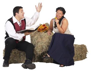 Hemera Technologies/PhotoObjects.net/Getty Images Because odes are "songs of praise," they can easily be used to profess one's feelings about a romantic partner -- otherwise known as a "love poem."