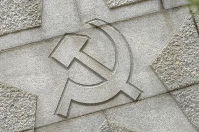 Hemera Technologies/AbleStock.com/Getty Images The hammer and sickle were the symbols of communism, a movement that stoked fear in the United States.