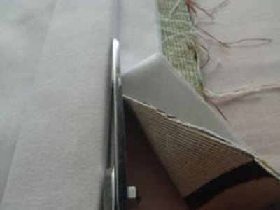 Trim the excess fabric.