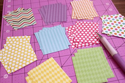 Cut scrapbook paper