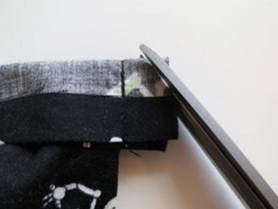Short sides of waistband.