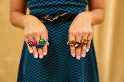 Pow! Shrinky Dink Rings are fun for any age.