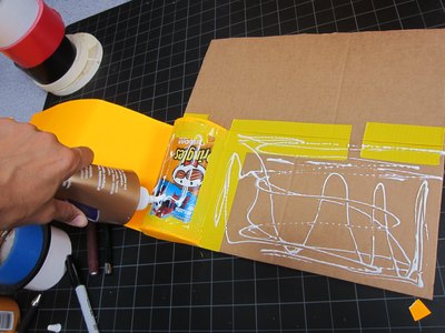 Cover leg with paper.