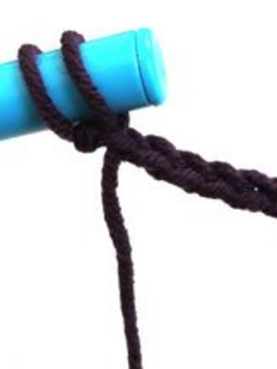 Work backward to pull loops onto needle.